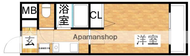 ノルデンハイム瑞光2(1K/8階)の間取り写真