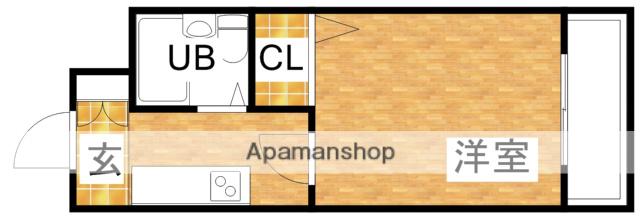 ノルデンハイム豊新(1K/2階)の間取り写真