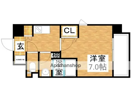 新大阪南グランドマンション(1K/3階)の間取り写真