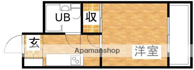 東中島第3土井マンション(1K/3階)の間取り写真