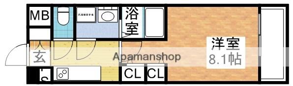 アドバンス新大阪5(1K/10階)の間取り写真