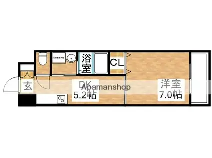 シビラ柴島(1DK/1階)の間取り写真