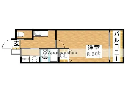 スプランディッド新大阪3(1K/2階)の間取り写真