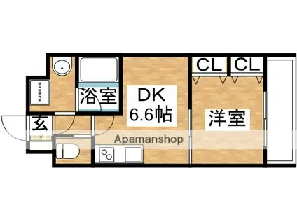 レオングラン新大阪レジデンス(1DK/3階)の間取り写真