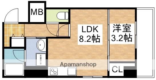 アンフィニⅩⅤ江坂レジデンス(1LDK/3階)の間取り写真