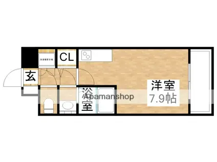コンフォリア江坂広芝町(ワンルーム/8階)の間取り写真
