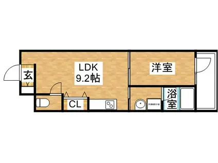 MDI三国コート(1LDK/8階)の間取り写真