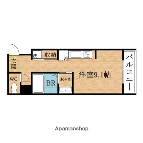 ZERO弁天(ワンルーム/6階)の間取り写真