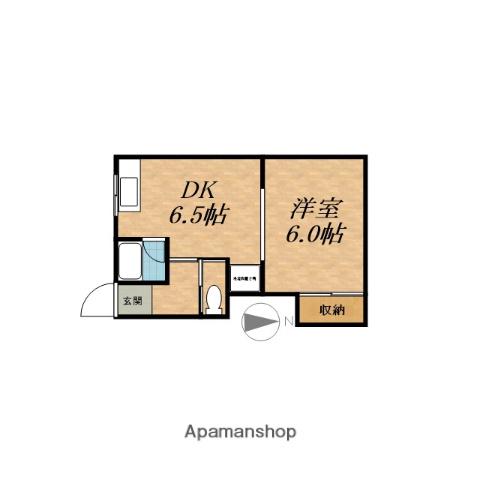 今郷マンション(1DK/2階)の間取り写真