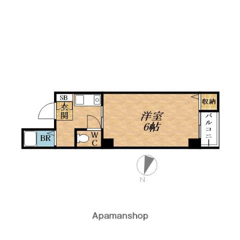 エスポワール波除(1K/2階)の間取り写真