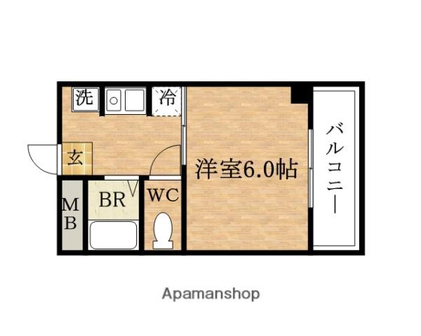 エクシード倉垣(1K/2階)の間取り写真