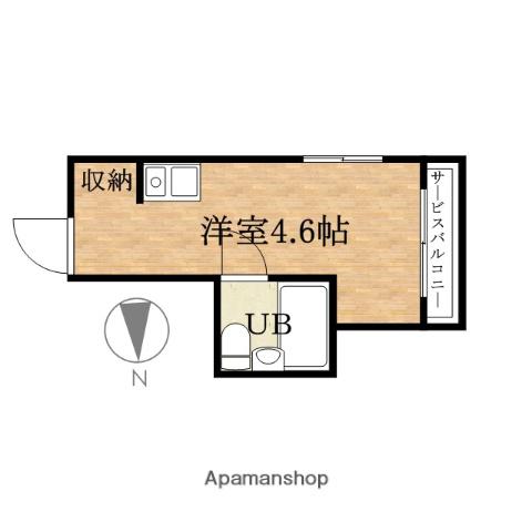 グリシーヌ(ワンルーム/6階)の間取り写真