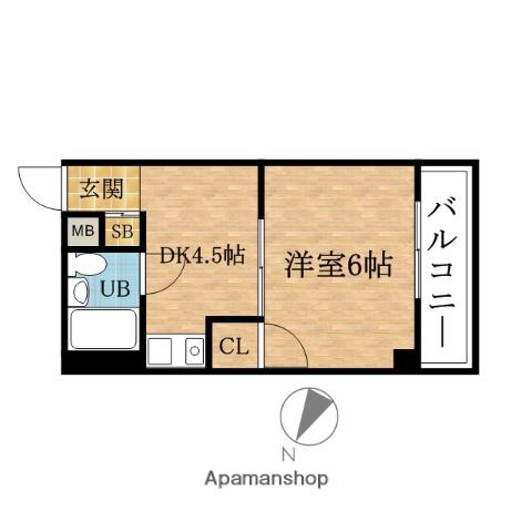 サントピア夕凪(1K/5階)の間取り写真