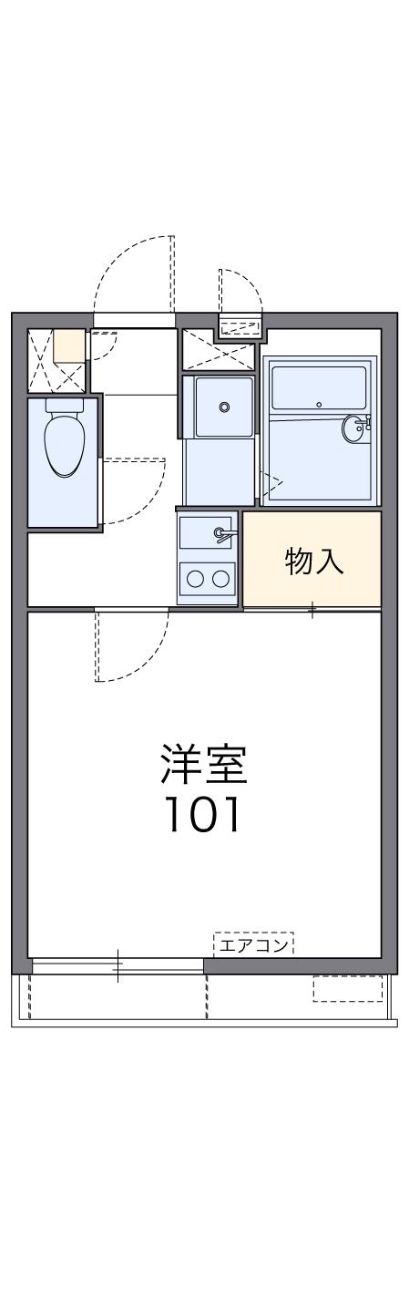 レオパレスウィーンⅠ(1K/1階)の間取り写真