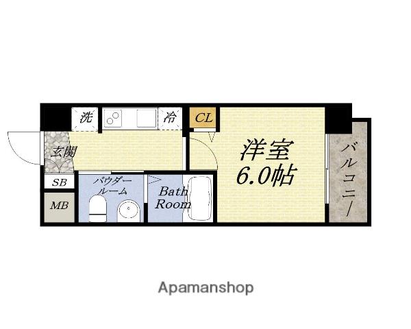 エグゼ大阪ドーム(1K/5階)の間取り写真