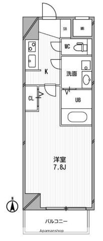 アーデンタワー西本町(1K/11階)の間取り写真