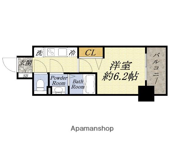 プレサンスOSAKA DOMECITYビーツ(1K/7階)の間取り写真