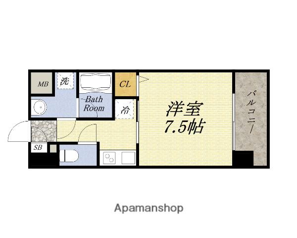 エグゼ大阪ドームⅡ(1K/1階)の間取り写真