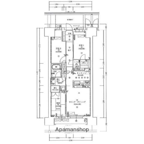 大阪ベイレジデンス(3LDK/14階)の間取り写真