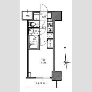S-RESIDENCE南堀江(1K/12階)の間取り写真