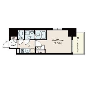 S-FORT大正リヴィエール(1K/4階)の間取り写真