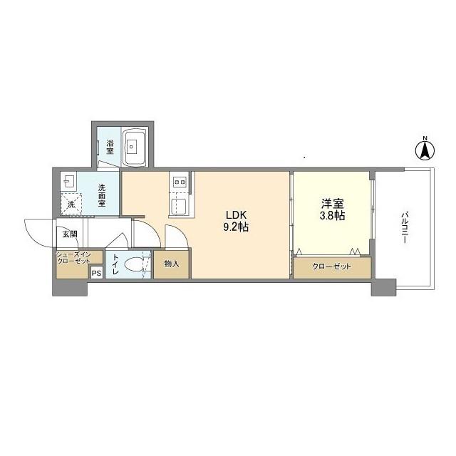 RJRプレシア南堀江(1LDK/14階)の間取り写真