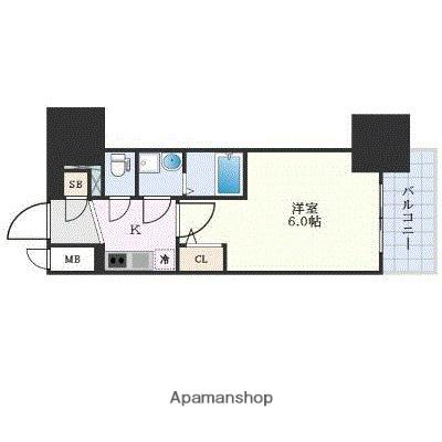 エスリード大阪リエート(1K/5階)の間取り写真