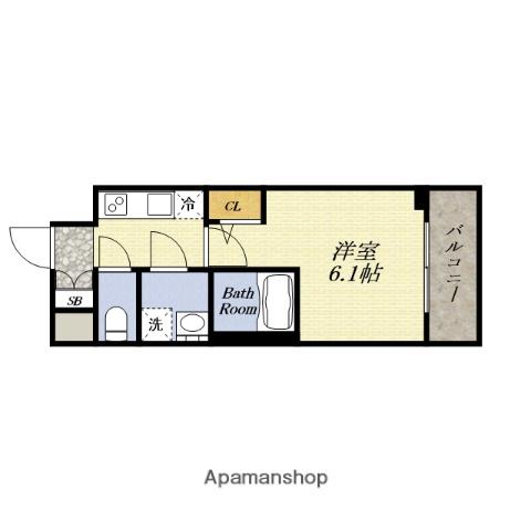 エスリード弁天町ノース RESIDENCE(1K/10階)の間取り写真