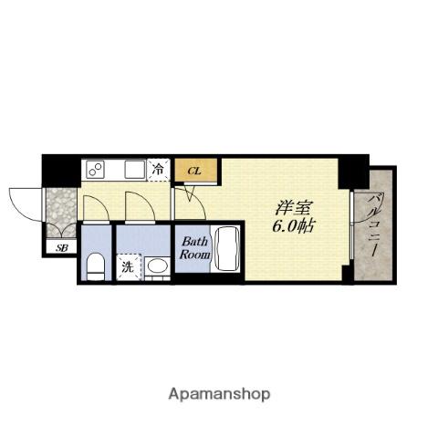 エスリード弁天町ノース RESIDENCE(1K/3階)の間取り写真