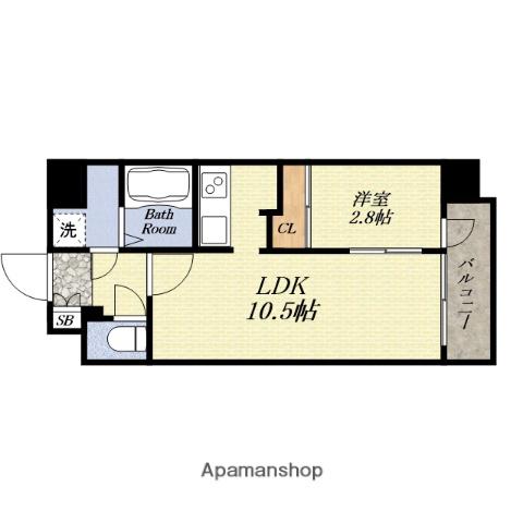 グランフェリーチェ・ナイン(1LDK/8階)の間取り写真