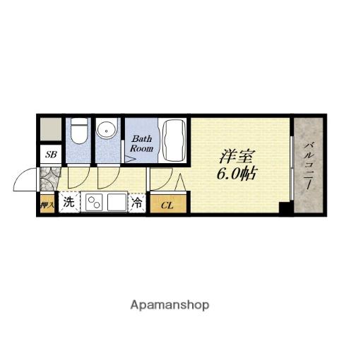 プレサンス大正エミナンス(1K/4階)の間取り写真