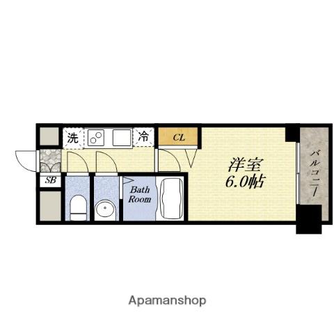 プレサンス大正エミナンス(1K/4階)の間取り写真