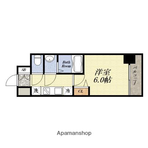 プレサンス九条グランデリーヴ(1K/9階)の間取り写真