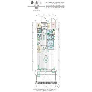 エステムコート難波ウエスト-SIDE9レデント(1K/3階)の間取り写真