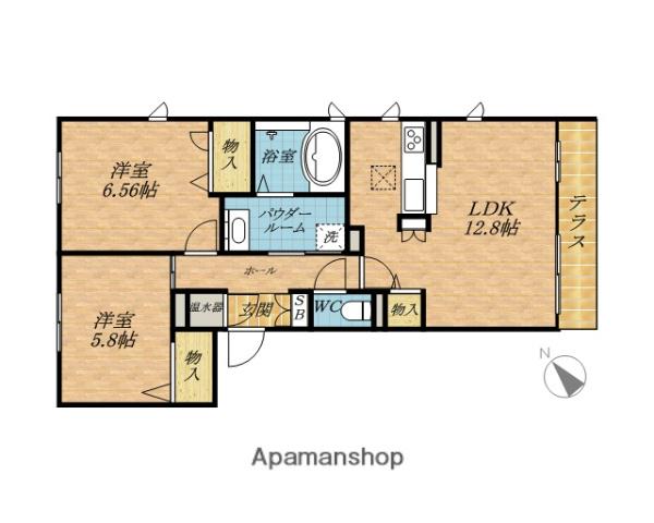 シャーメゾン ボヌール(2LDK/1階)の間取り写真