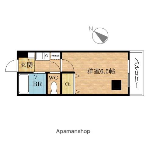 ライラックパートⅡ(1K/5階)の間取り写真