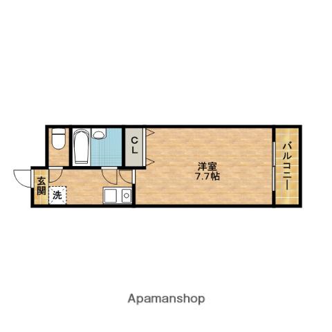 パラドール弁天(1K/5階)の間取り写真