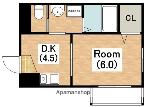 ラルーチェ逢坂(1DK/3階)の間取り写真