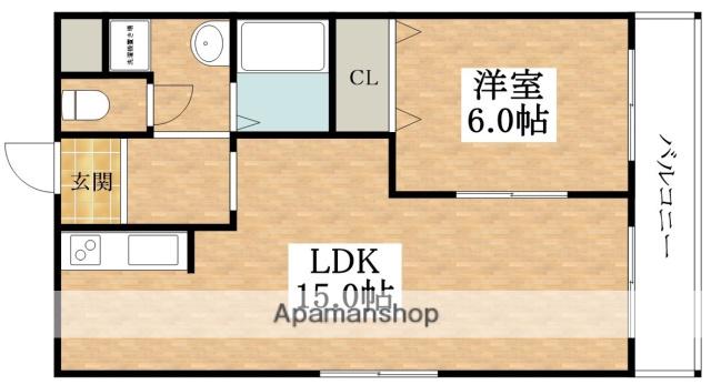 レジデンステンヨー(1LDK/4階)の間取り写真