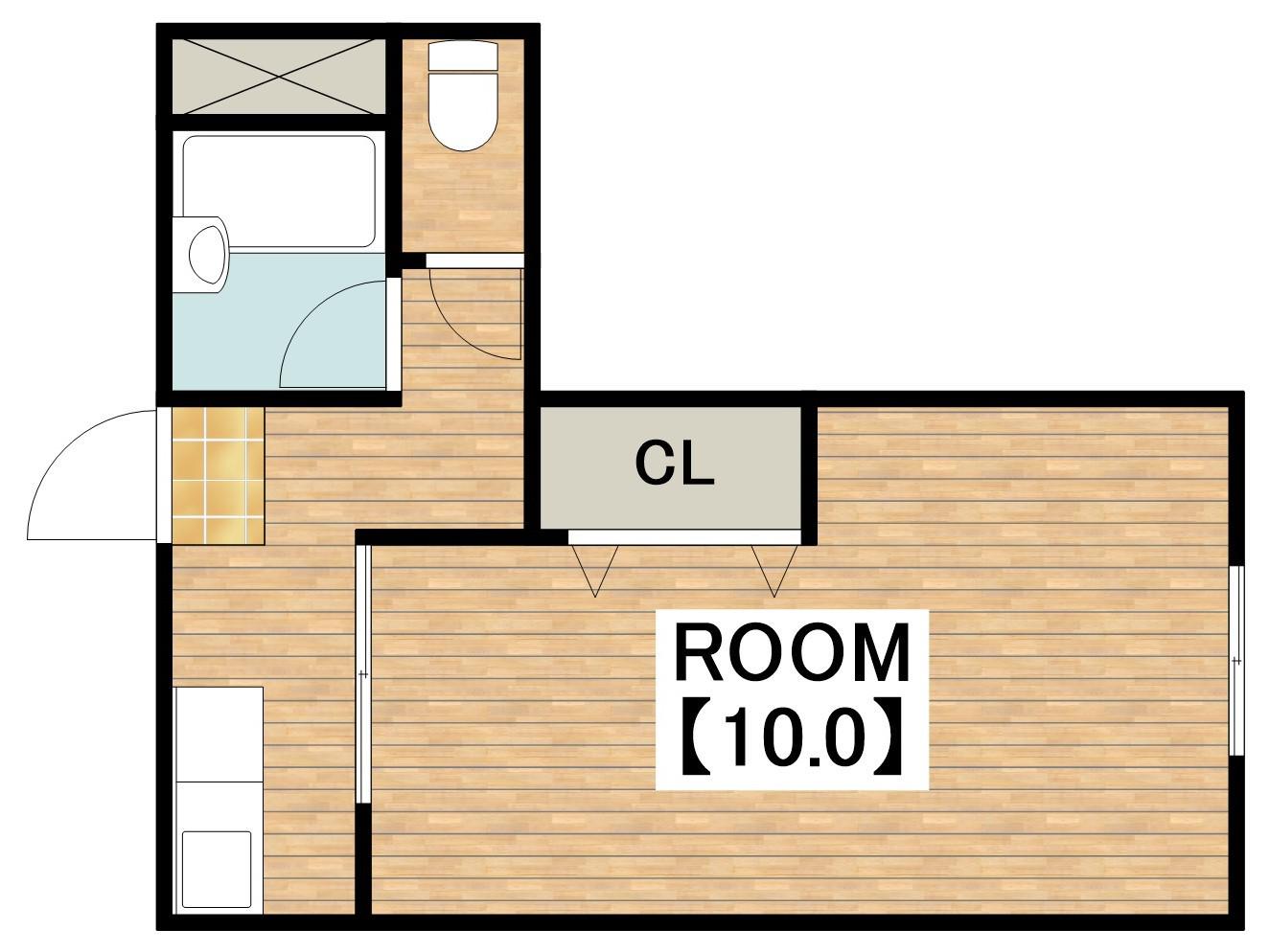 GS阿倍野(ワンルーム/3階)の間取り写真