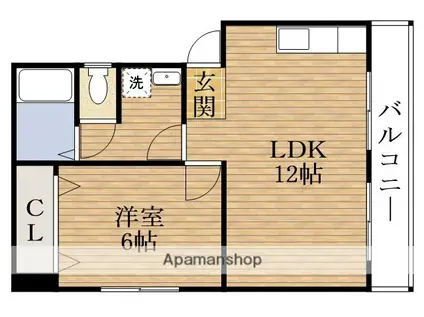 川口マンション(2DK/2階)の間取り写真