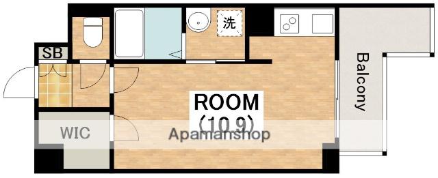 プロスペクト美章園(1K/4階)の間取り写真