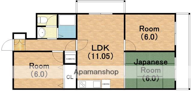 ロイヤルハイツ阿倍野(3LDK/6階)の間取り写真