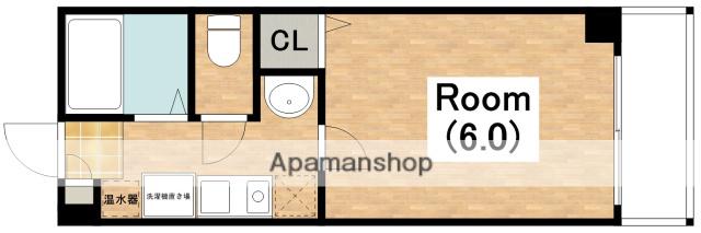 エスコート桑津(1K/4階)の間取り写真
