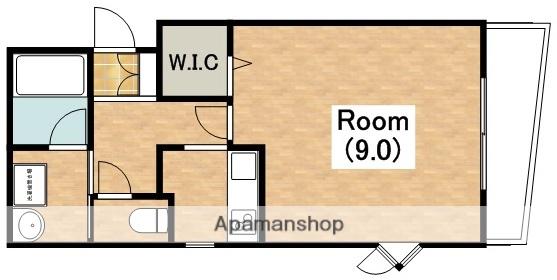 グランブルー(1K/2階)の間取り写真