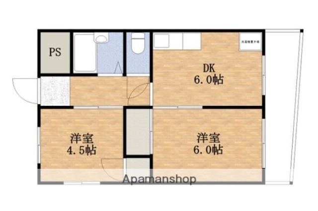 NKNマンション(2DK/3階)の間取り写真