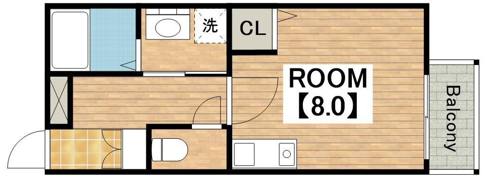 アキュラメゾン(ワンルーム/1階)の間取り写真