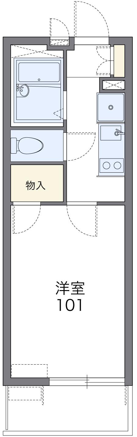 レオパレスアグレアブル(1K/1階)の間取り写真