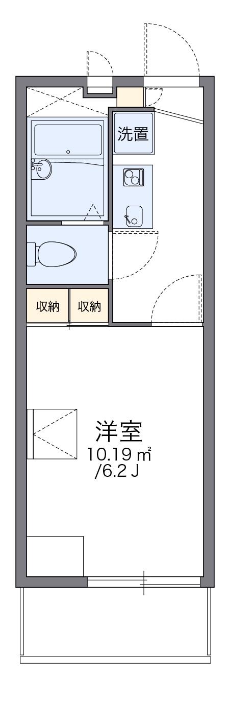 レオパレスLOVIN1(1K/2階)の間取り写真