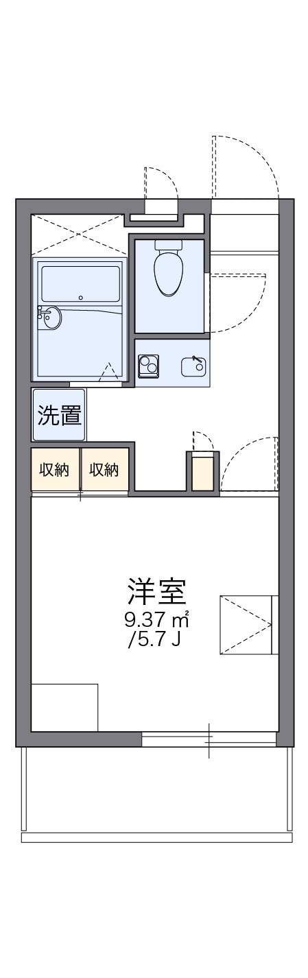 レオパレス七道(1K/1階)の間取り写真
